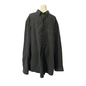 L.L.Bean Traditional Fit Cotton Button Down Shirt XL Tall Gray Check